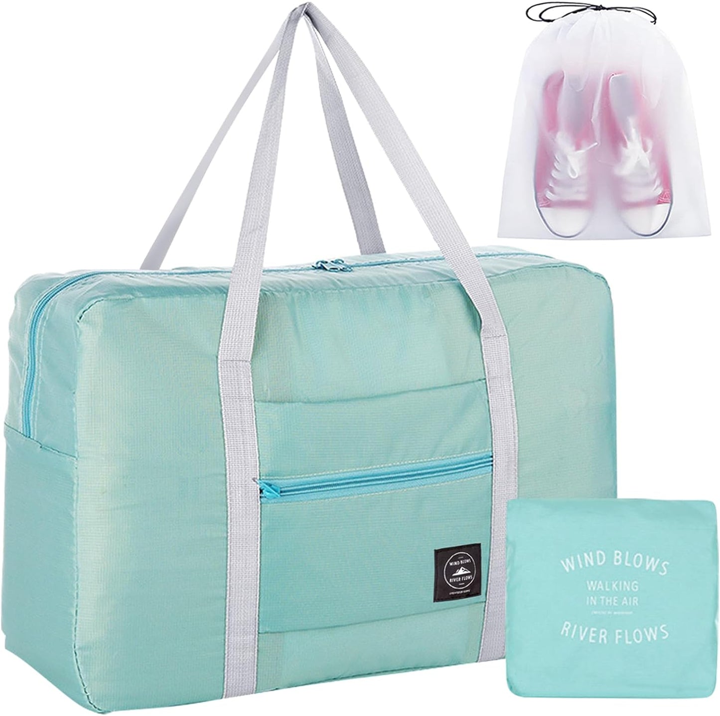 Travel Duffle Bag Tote Carry on Bag Nylon Lightweight Foldable Travel Bag Water Resistant Sports