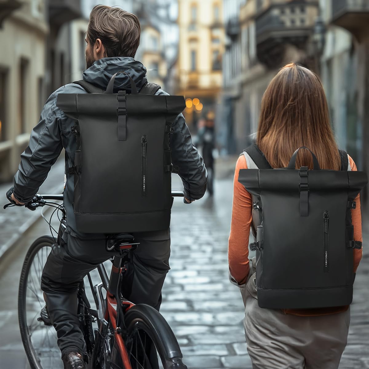 HEROIC KNIGHT Rolltop Backpack, 15.6 Inch Waterproof Laptop Backpack