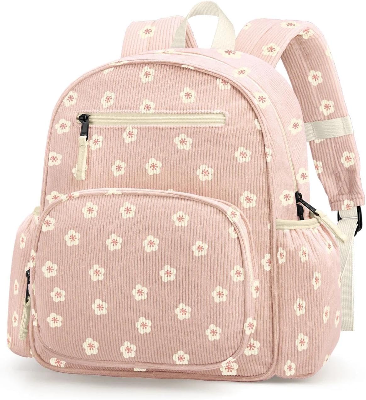 Corduroy Toddler Backpack for Girls 2-5, Preschool Kindergarten Backpack - Cute Kids Backpacks for Girls 13.7" H Fit Folder