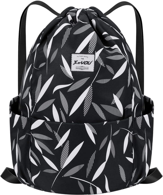XEYOU Drawstring Sports Backpack Lightweight Gym Yoga Sackpack Shoulder Rucksack Casual Outdoor Daypack for Women and Men