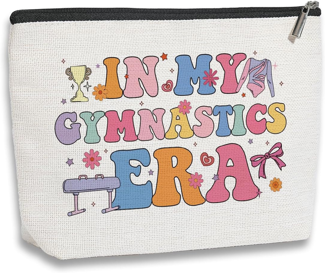 In My Gymnastics Era Makeup Bag Gymnastics Stuff Gymnastic Cosmetic Bag Inspirational Gymnastics Lover Gifts for Girls Gymnastic Coach Gift Birthday Gifts for Her Female Gymnastics Athletics Coach