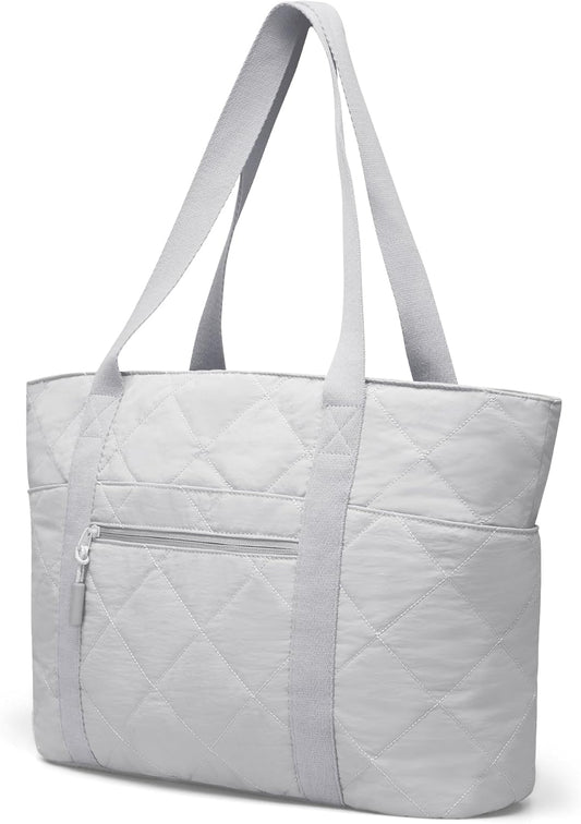 befen Laptop Tote Bag for Women Work, Travel Tote Bags Nurse Puffer Quilted Handbags, Lightweight Waterproof Beach Purse