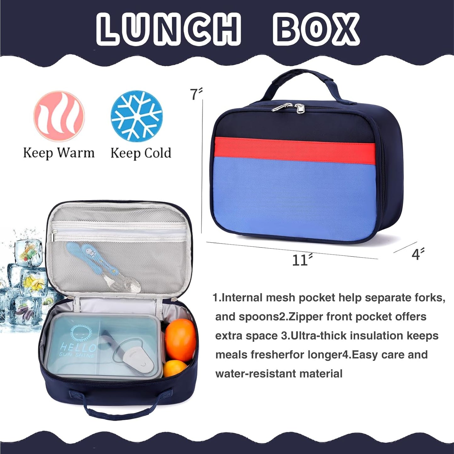 Backpack Set for Girls Boy Kids Backpack with Lunch Box for Elementary Primary Kindergarten School