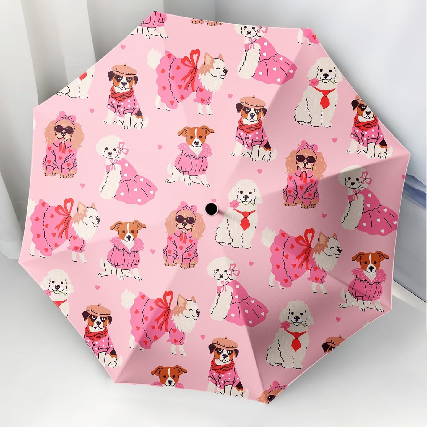 Small Travel Folding Umbrella for Girl, Portable, UV, SunShade, Compact, Automatic, Rain & Wind