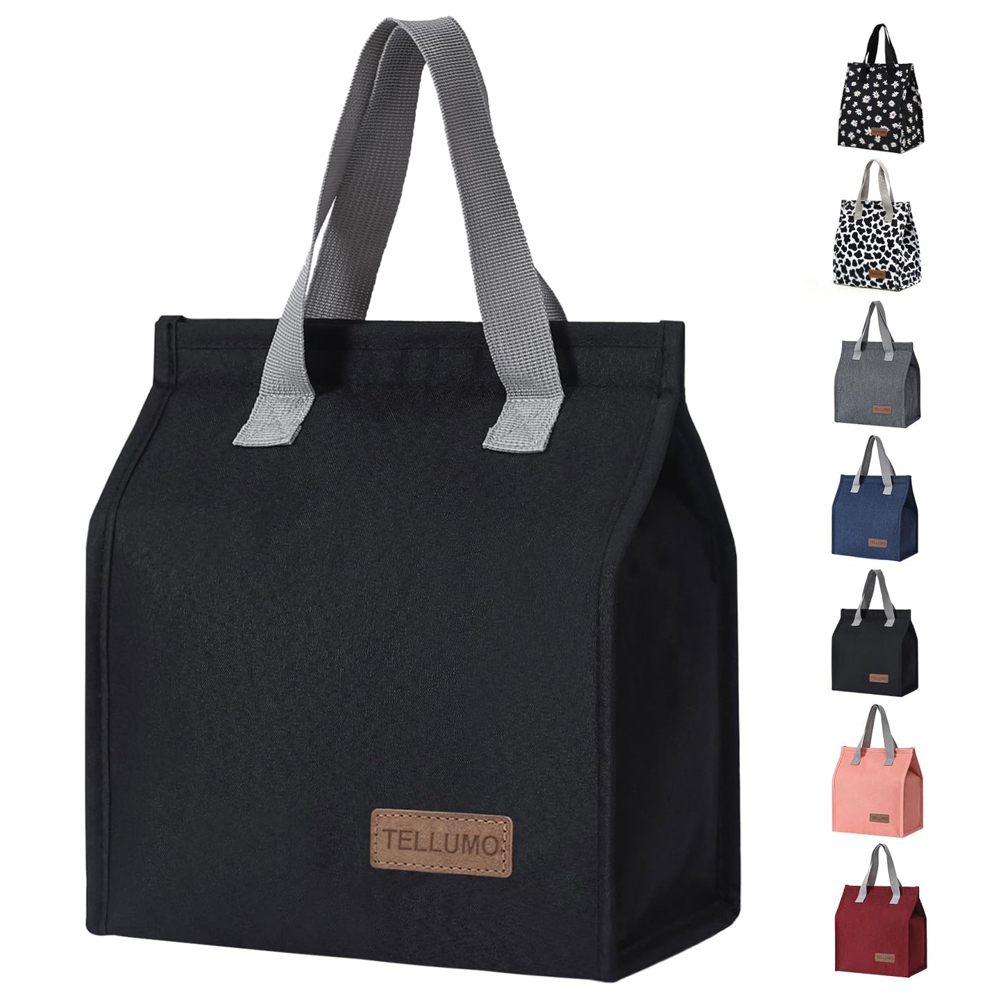 TELLUMO Insulated Lunch Bag for Men Women, Large Reusable Leakproof Lunch Box Container, Small
