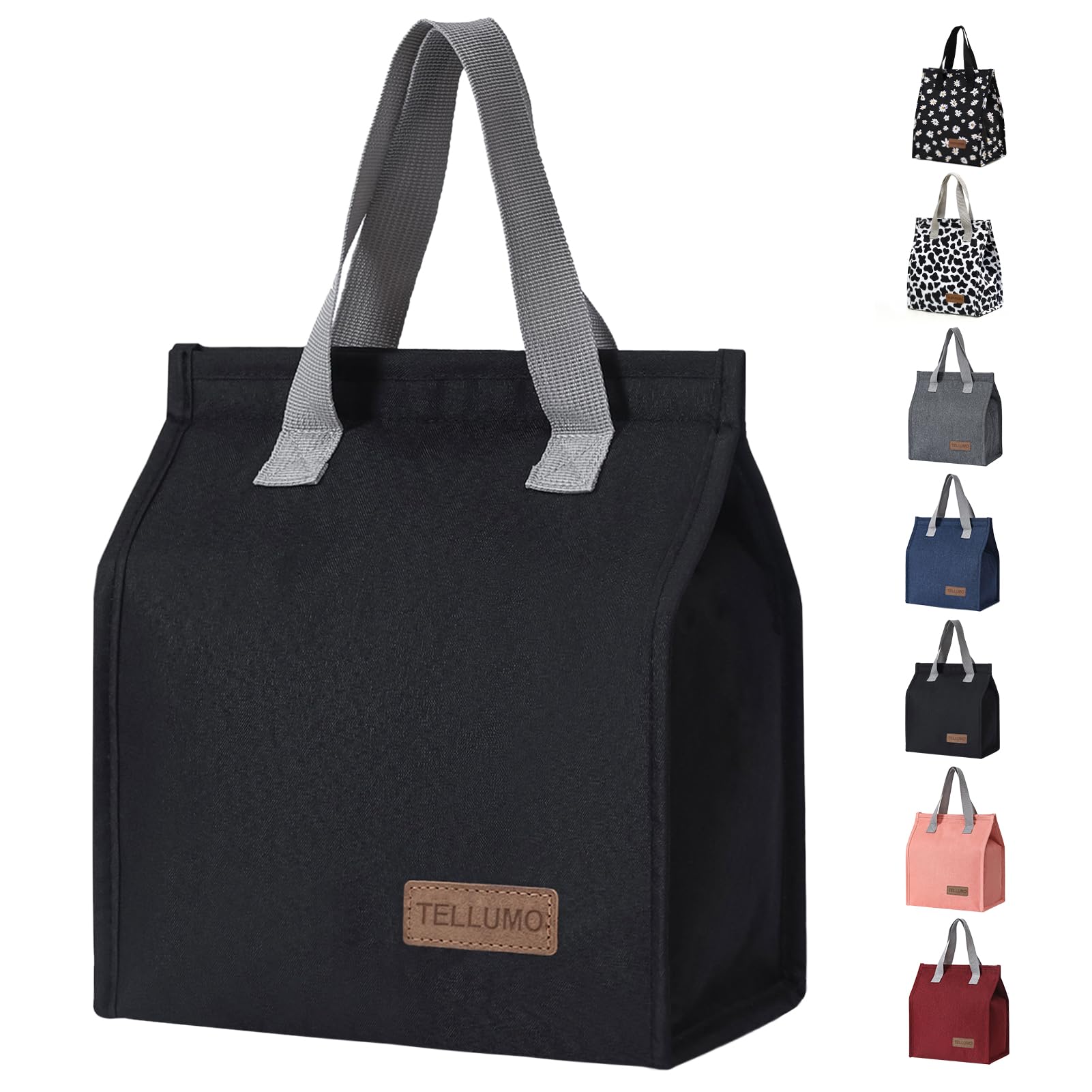 TELLUMO Insulated Lunch Bag for Men Women, Large Reusable Leakproof Lunch Box Container, Small