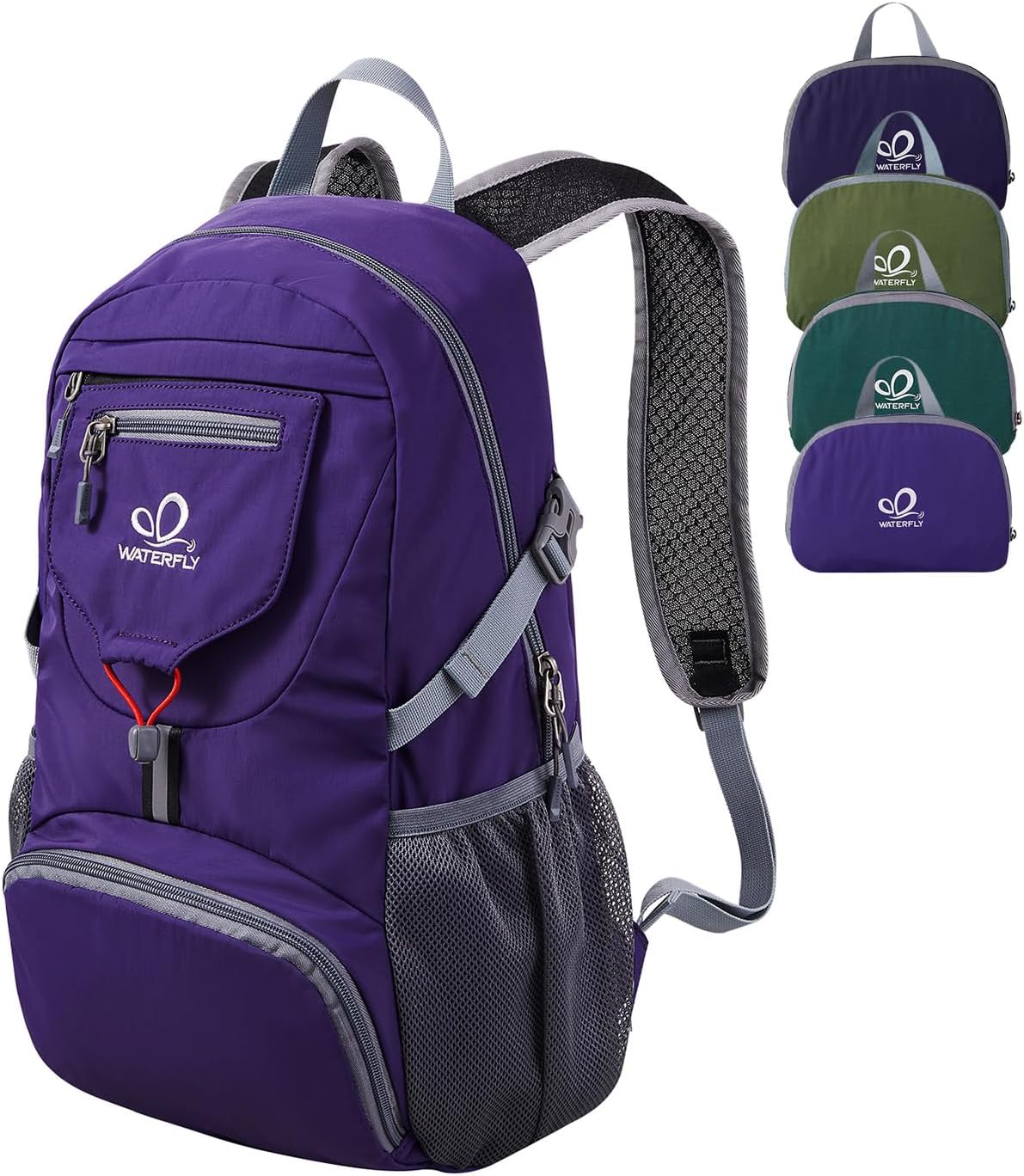 WATERFLY Small Lightweight Packable Backpack: 20l Ultra Light Foldable Travel Hiking Camping