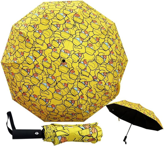 Windproof Travel Automatic Umbrella, 10 Ribs, Rainproof Foldable, Uv-Resistant, Portable