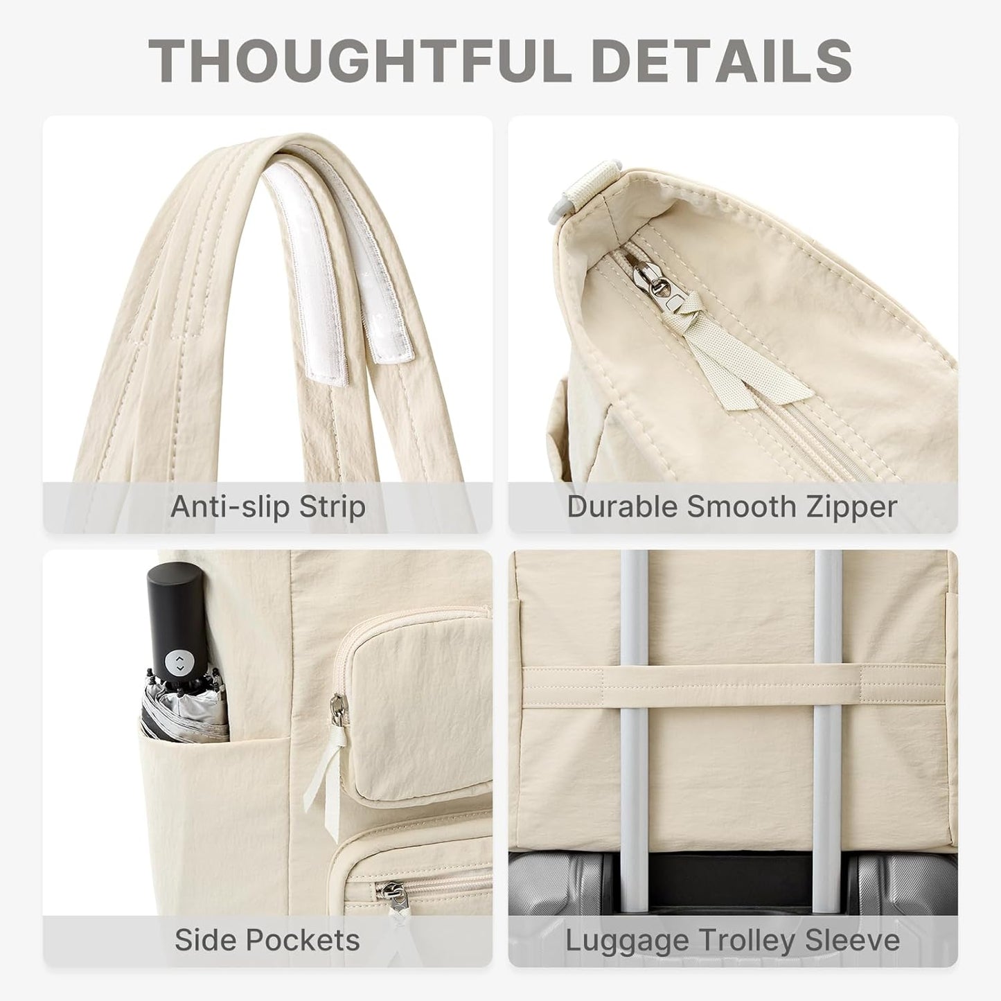 G4Free Tote Bag for Women, Lightweight Work Bag with 15" Laptop Pocket for Teacher Nurse Casual Shoulder Bag for Travel Daily