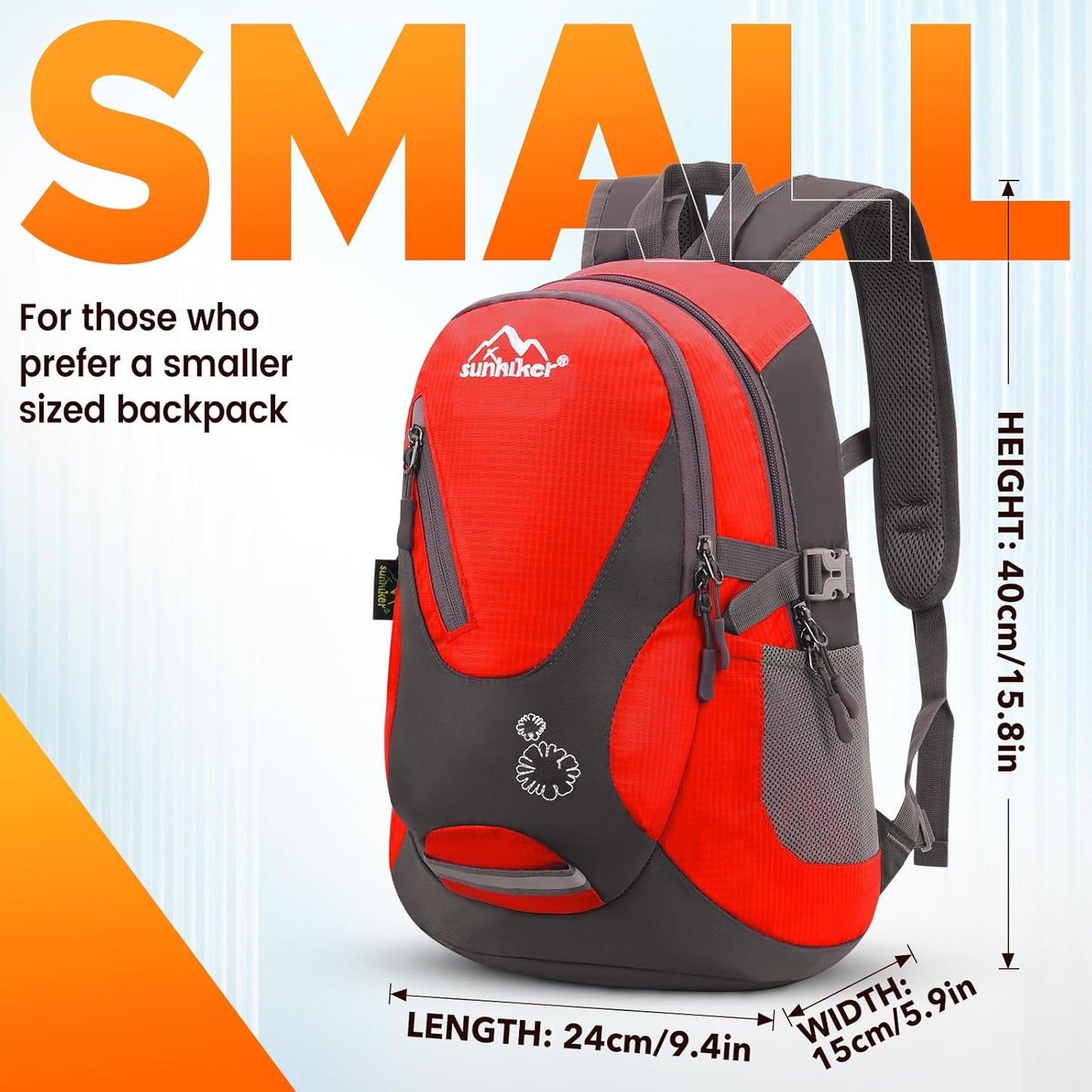 sunhiker Small Hiking Backpack Women Men 20L Lightweight Travel Backpack Daypack Casual Backpack For Cycling Outdoor Camping