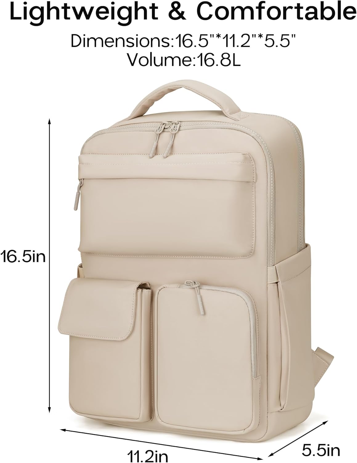 FODOKO Backpack for Work, Casual Backpack for Women Men Daypack Backpack for Travel College Bookbag