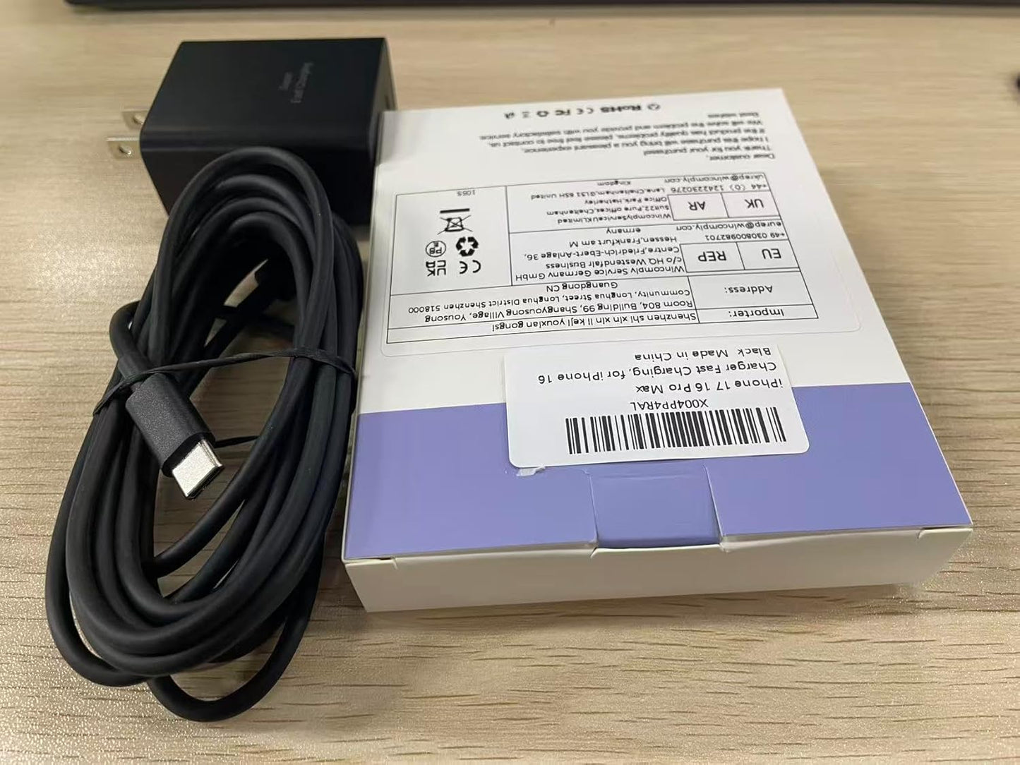 iPhone 17 16 Pro Max Charger Fast Charging, 45W Super Fast USB C Chargers for iPhone 17 (6FT+6FT+10FT) Type C Chargers Cord with Fast Charger Block for iPhone 17/16/15 series/iPad/ GalaxyS25/S24 Black