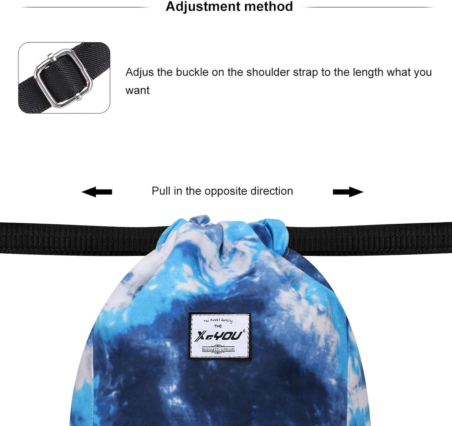 XEYOU Drawstring Sports Backpack Lightweight Gym Yoga Sackpack Shoulder Rucksack Casual Outdoor Daypack for Women and Men