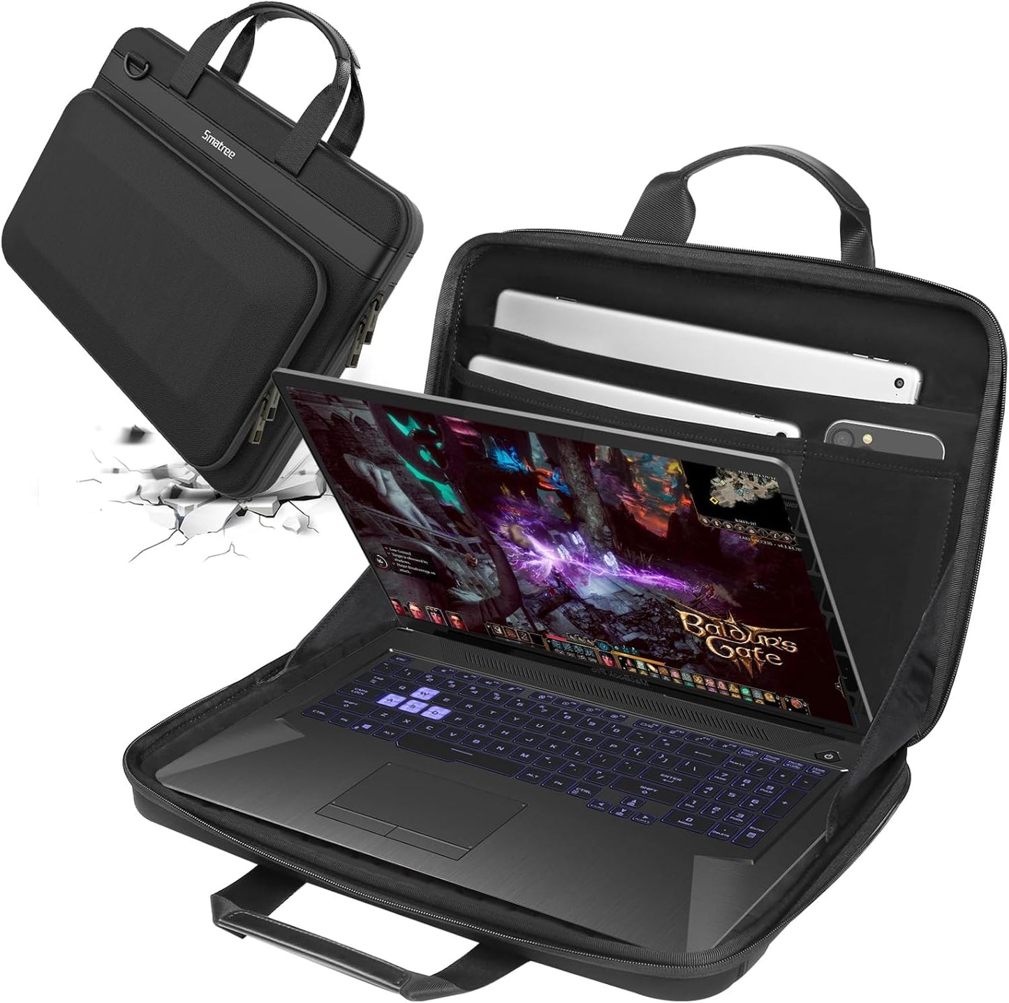 Smatree Hard Shell Laptop Bag for 13.4 inch ASUS ROG Flow Z13 2025/2023/2022 Gaming Laptop, for 13.4 inch ROG Flow X13 2023, for 14 inch ASUS TUF Gaming A14 2024 Copilot+ PC Hard Carry Case (A460)