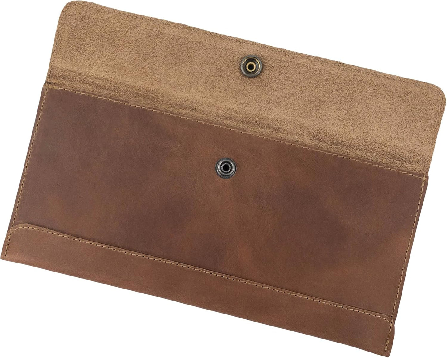 Hide & Drink, Rectangular Travel Wallet, Money Holder, Travel Accessory, Vintage Style Money Pouch, Full Grain Leather, Handmade, Single Malt Mahogany
