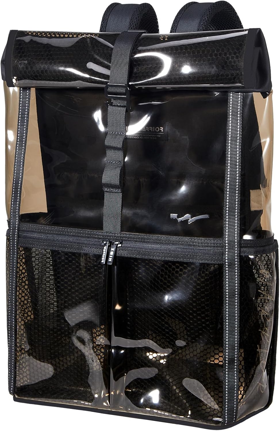 Clear Backpack Heavy Duty Adults 18L Rolltop Backpack Transparent TSA Approved for Travel