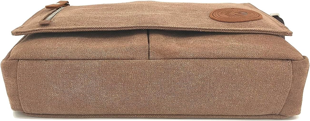 Sechunk Canvas Small Messenger Bag Vintage Shoulder bag Everyday Purse Crossbody bag for men women