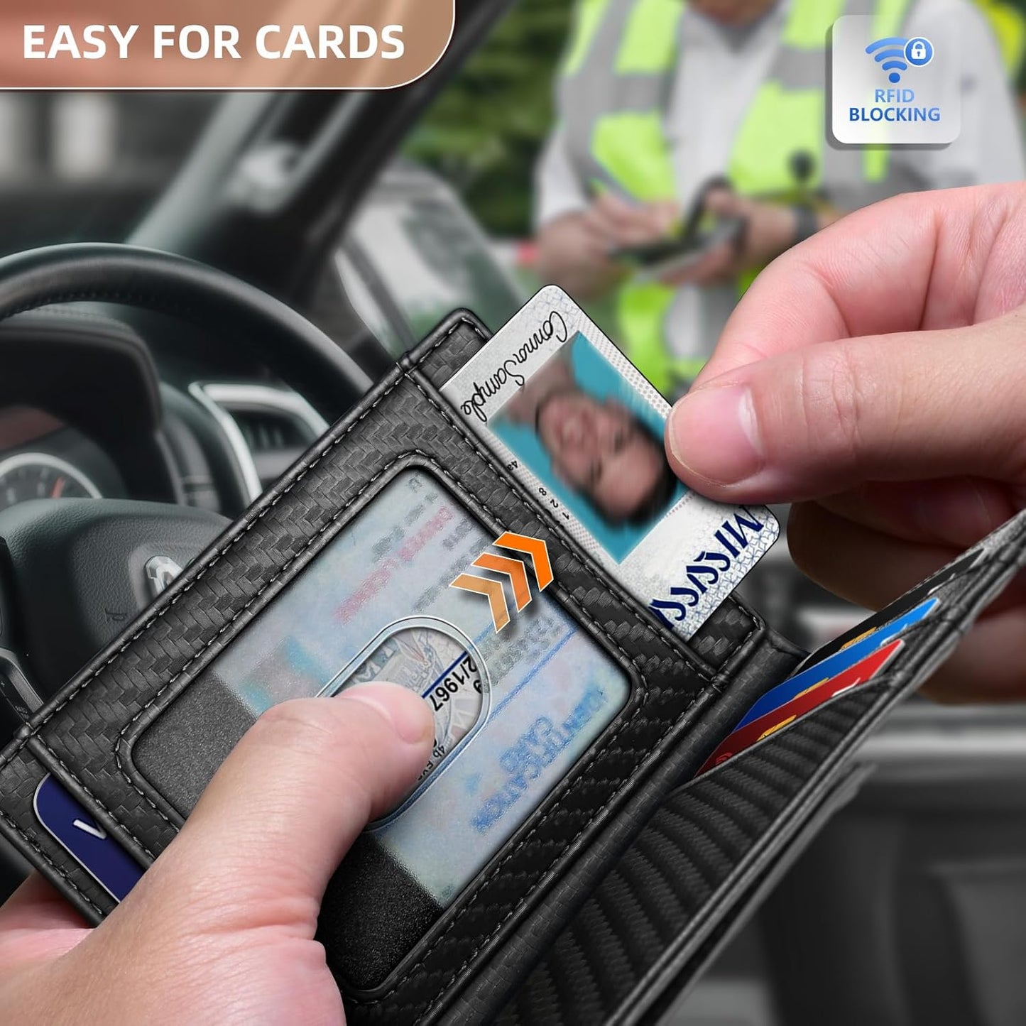BULLIANT Magnetic Closure Slim Wallet-Genuine Leather Front Pocket Wallet for Men,RFID Blocking,Holds 12 Cards and Money Clip