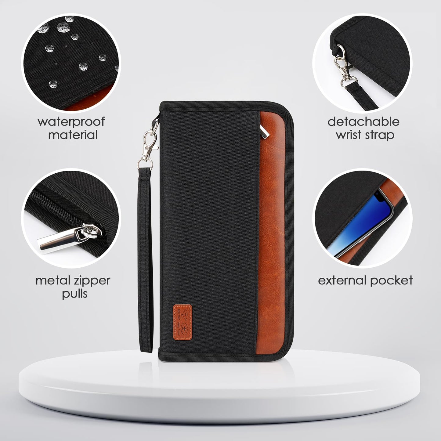 Passport Holder Family Travel Large RFID Blocking Passport Organizer, Travel Essentials Premium