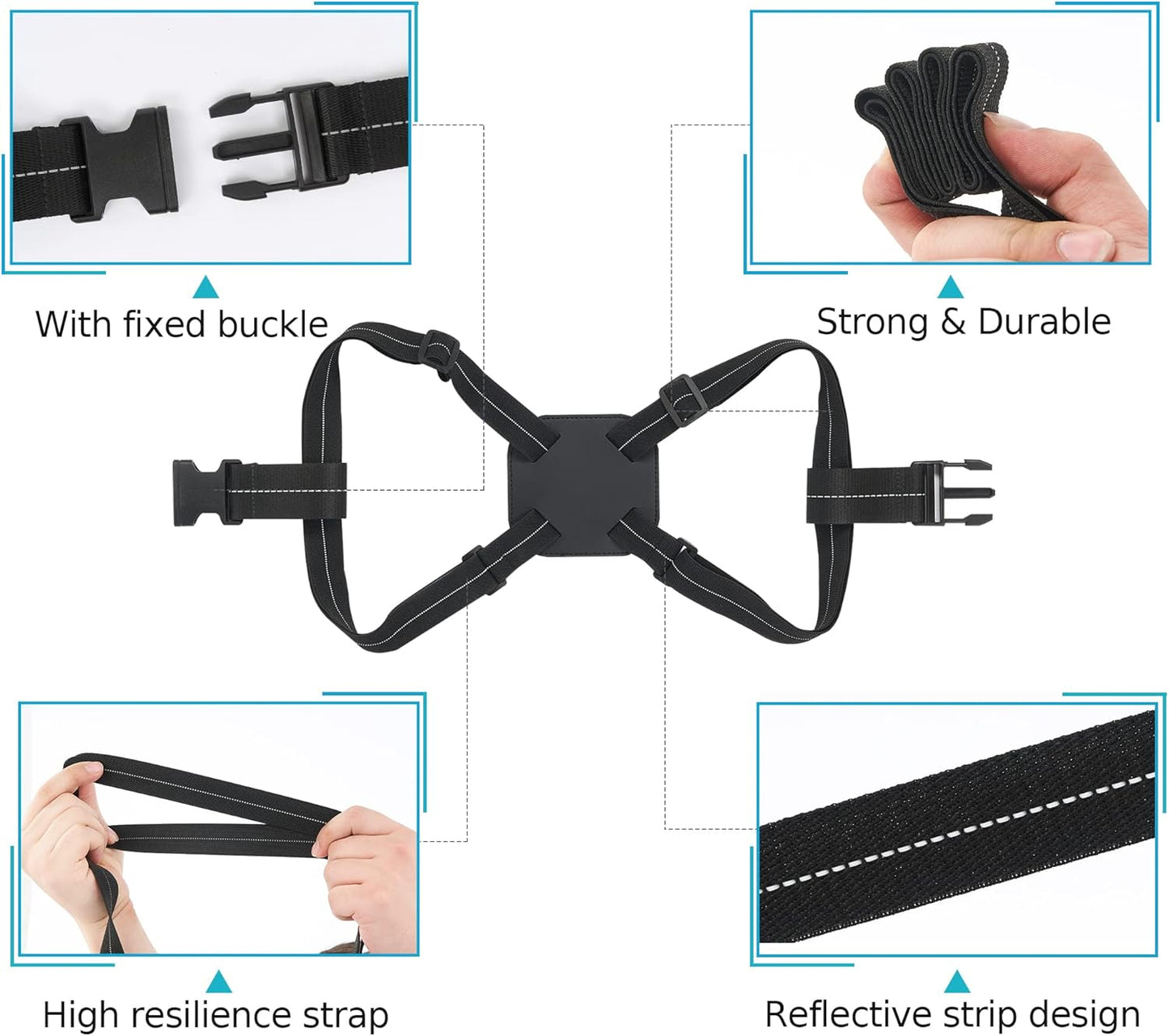 Travelkin Luggage Straps for Suitcases, Luggage Bungee Straps for Attaching Bags, Travel Essentials for Suitcases Add a Bag (Black)