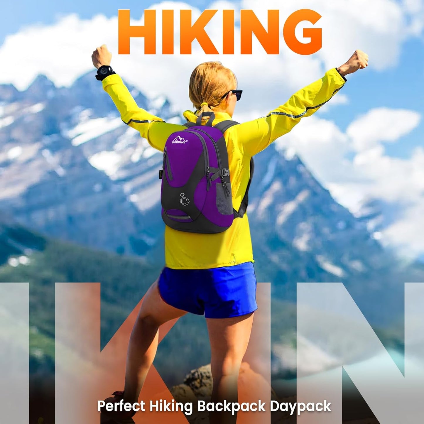 sunhiker Small Hiking Backpack Women Men 20L Lightweight Travel Backpack Daypack Casual Backpack For Cycling Outdoor Camping