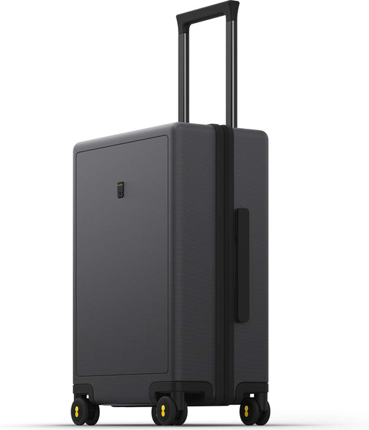 LEVEL8 Rolling Carry on Luggage Airline Approved, Carry-on Suitcases with Wheels, Lightweight Luminous Textured Luggage for Men Women, Tsa Lock, 20 Inch, Dark Grey