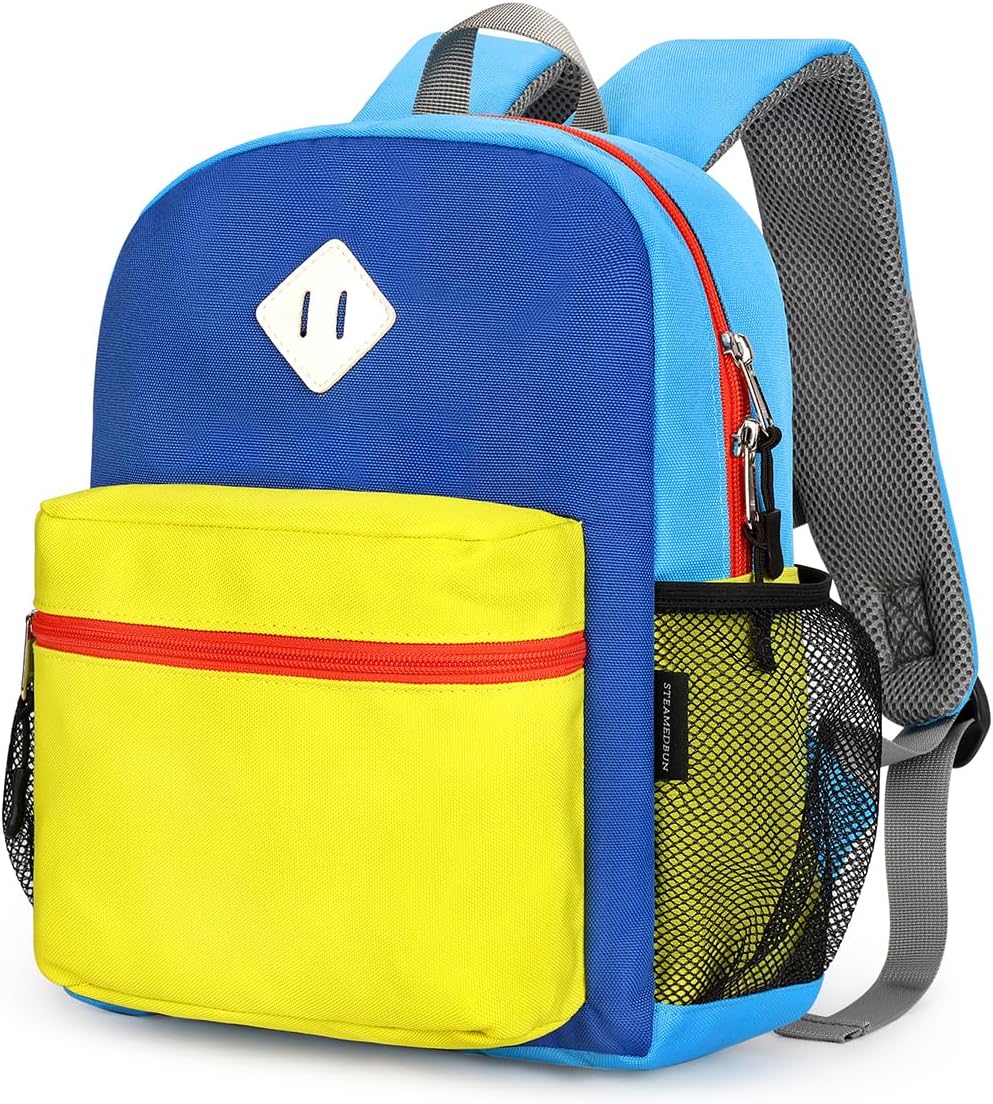 STEAMEDBUN Toddler Backpack for Boys 2-4,Kindergarten Backpack for Boys,Preschool Backpack,Mini