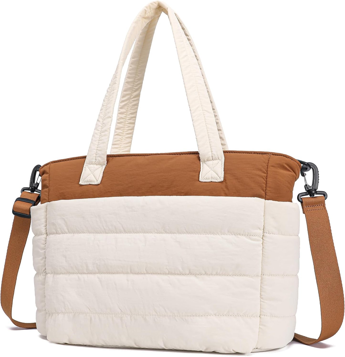 AOCINA Puffy Tote Bag for Women Quilted Work Bag Nurse Bags Women's Handbags for Travel