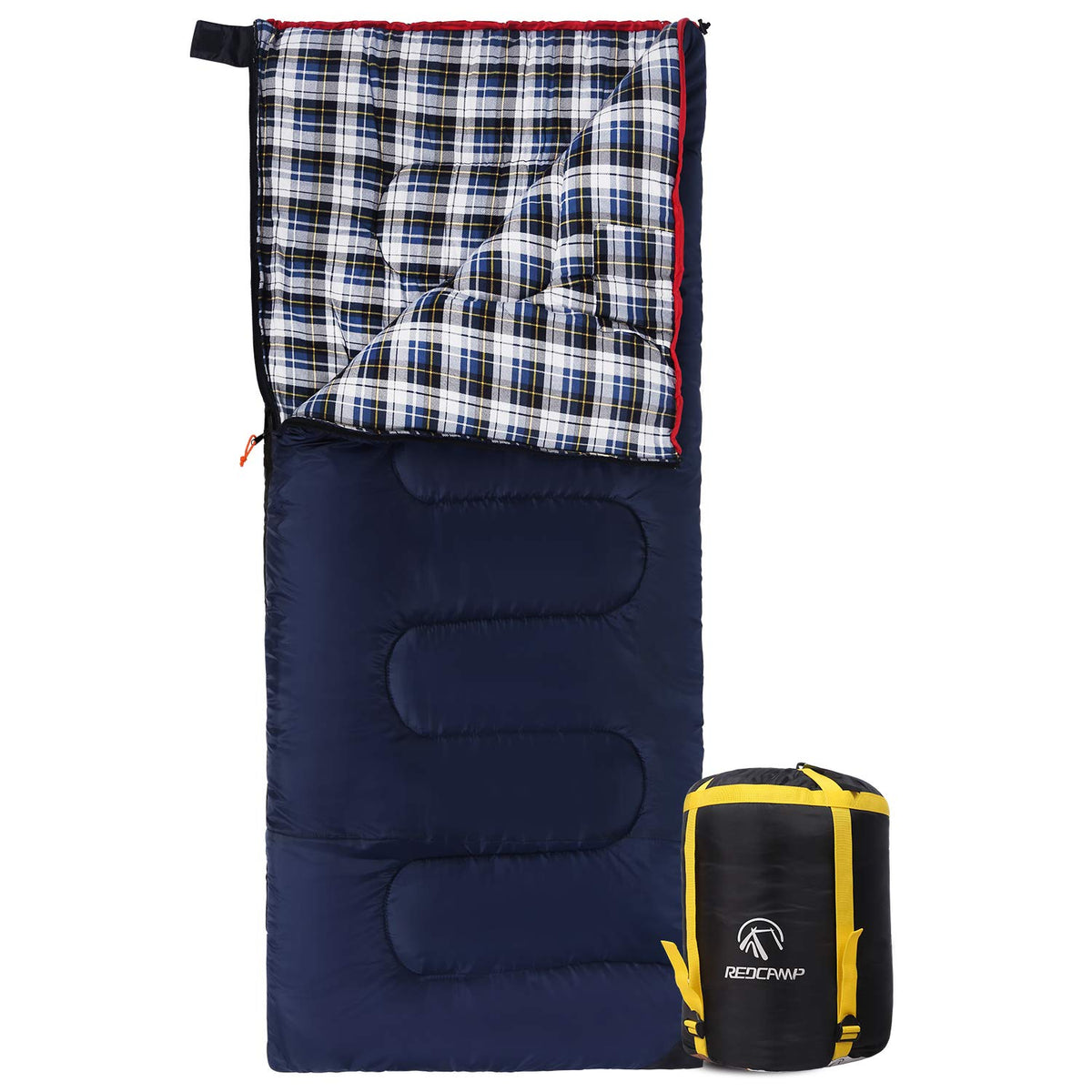 REDCAMP Outdoors Cotton Flannel Sleeping bag for Camping Hiking Climbing Backpacking, 3-season Trip