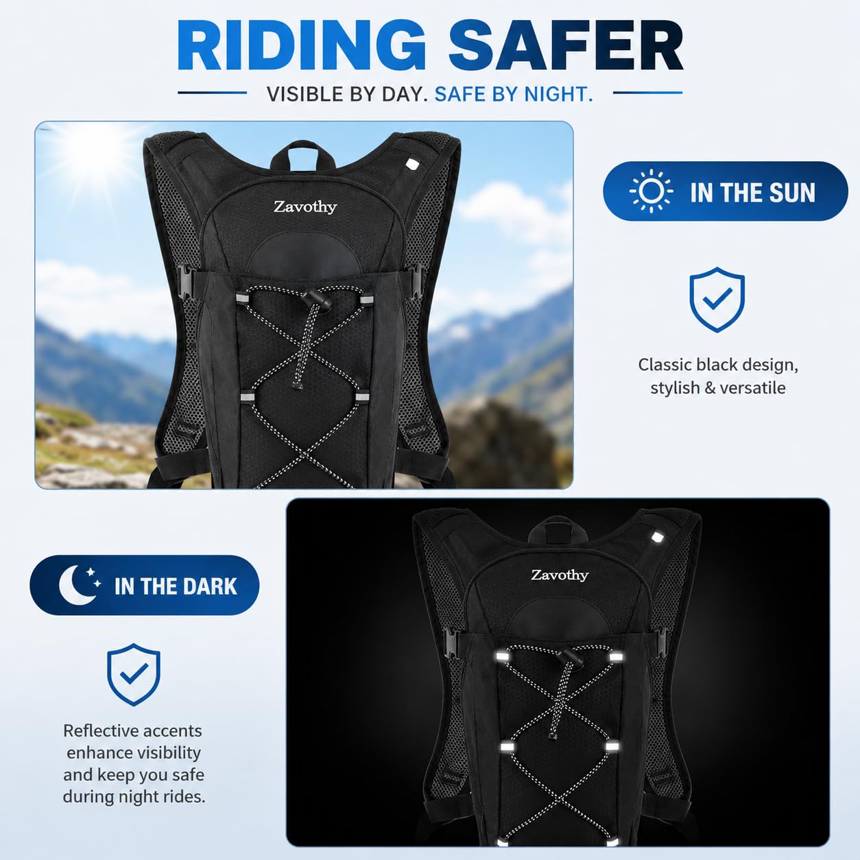 Zavothy Lightweight Hydration Backpack with 2L Water Bladder Water Backpack Hydration Pack for
