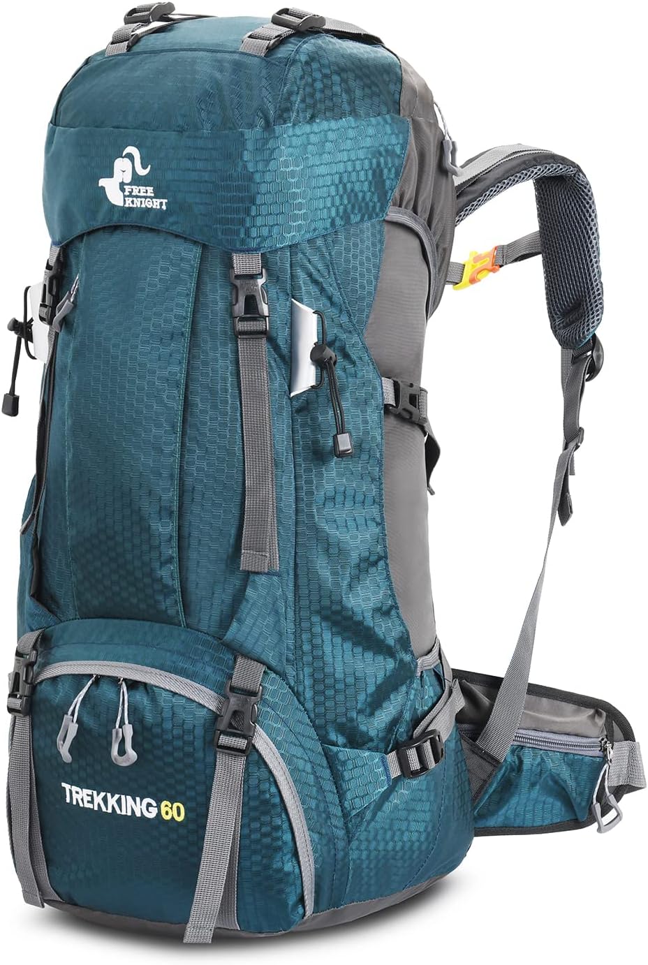 Bseash 60L Waterproof Hiking Camping Backpack with Rain Cover, Large Outdoor Sport Travel Daypack