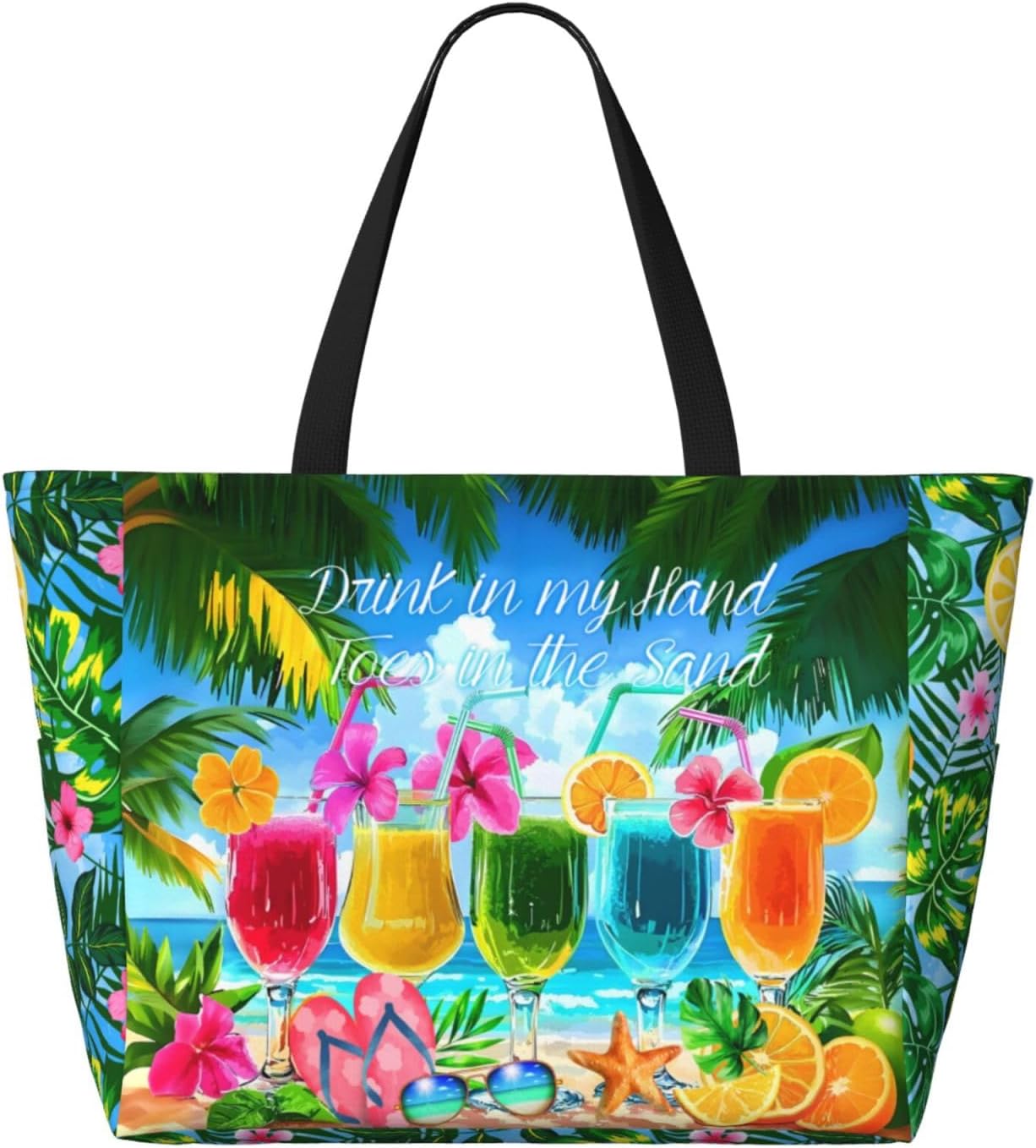 Large Beach Tote Bag Beach Bag Waterproof Sandproof Lightweight Women Tote