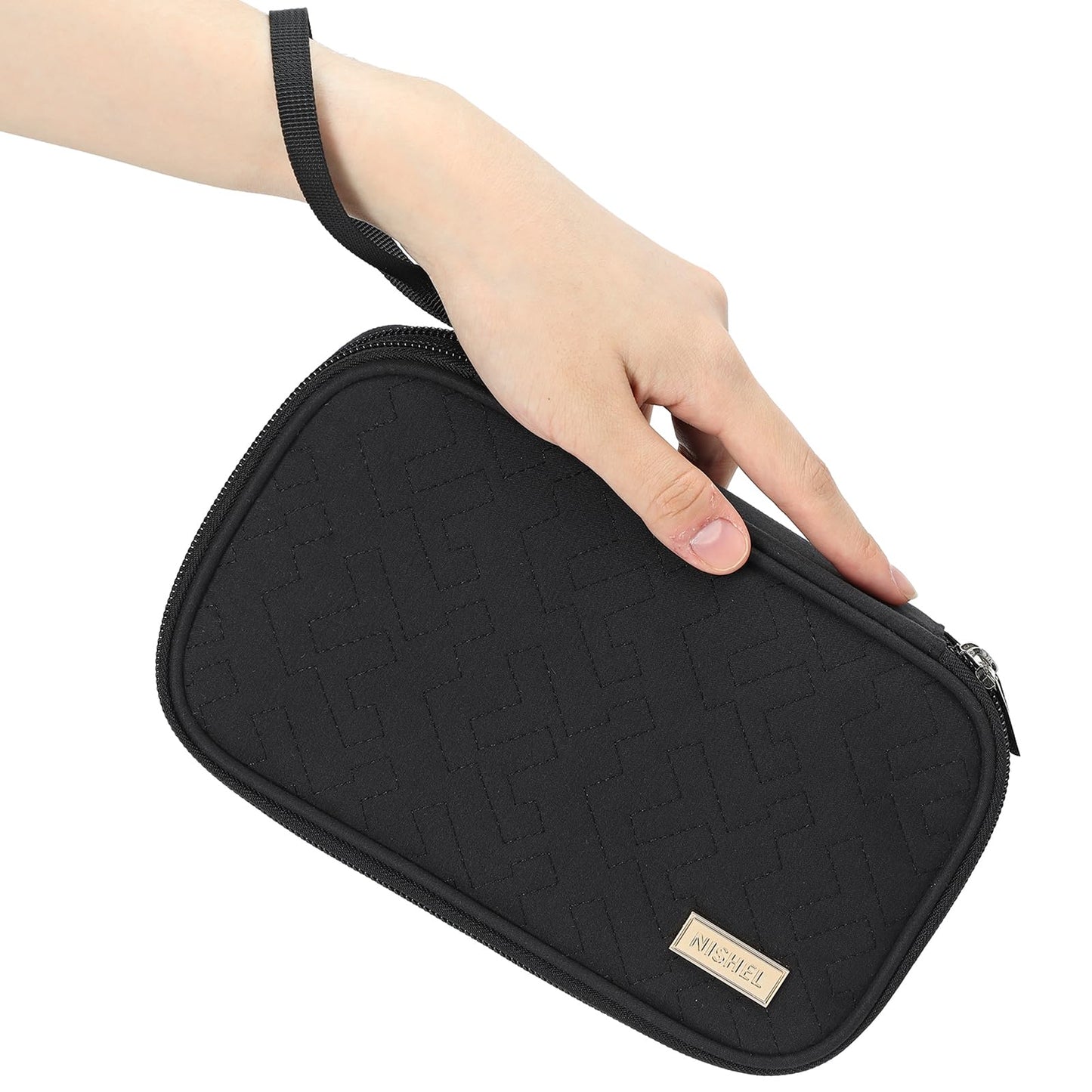 NISHEL Travel Cord Organizer Case, Double Layers Tech Electronic Bag, Essentials for Charger