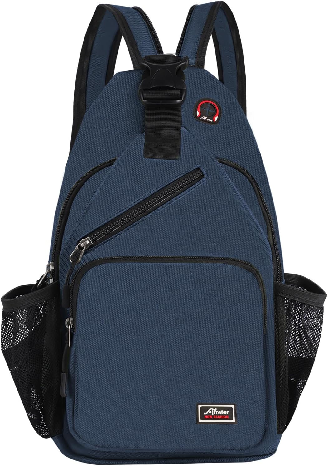 Crossbody Sling Backpack Men and Women Sling Bag Shoulder Backpack Travel Hiking Chest Bag Daypack (Navy Blue)