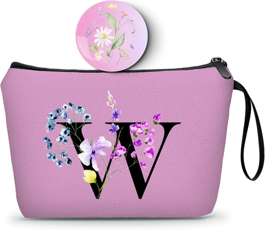 Birthday Inspirational Bridesmaid Proposal Team Small Gifts for Women Mom Aunt Teacher Sister Coworkers Makeup Cosmetic Bag Travel with Mirror Mothers Day Christmas Graduation W