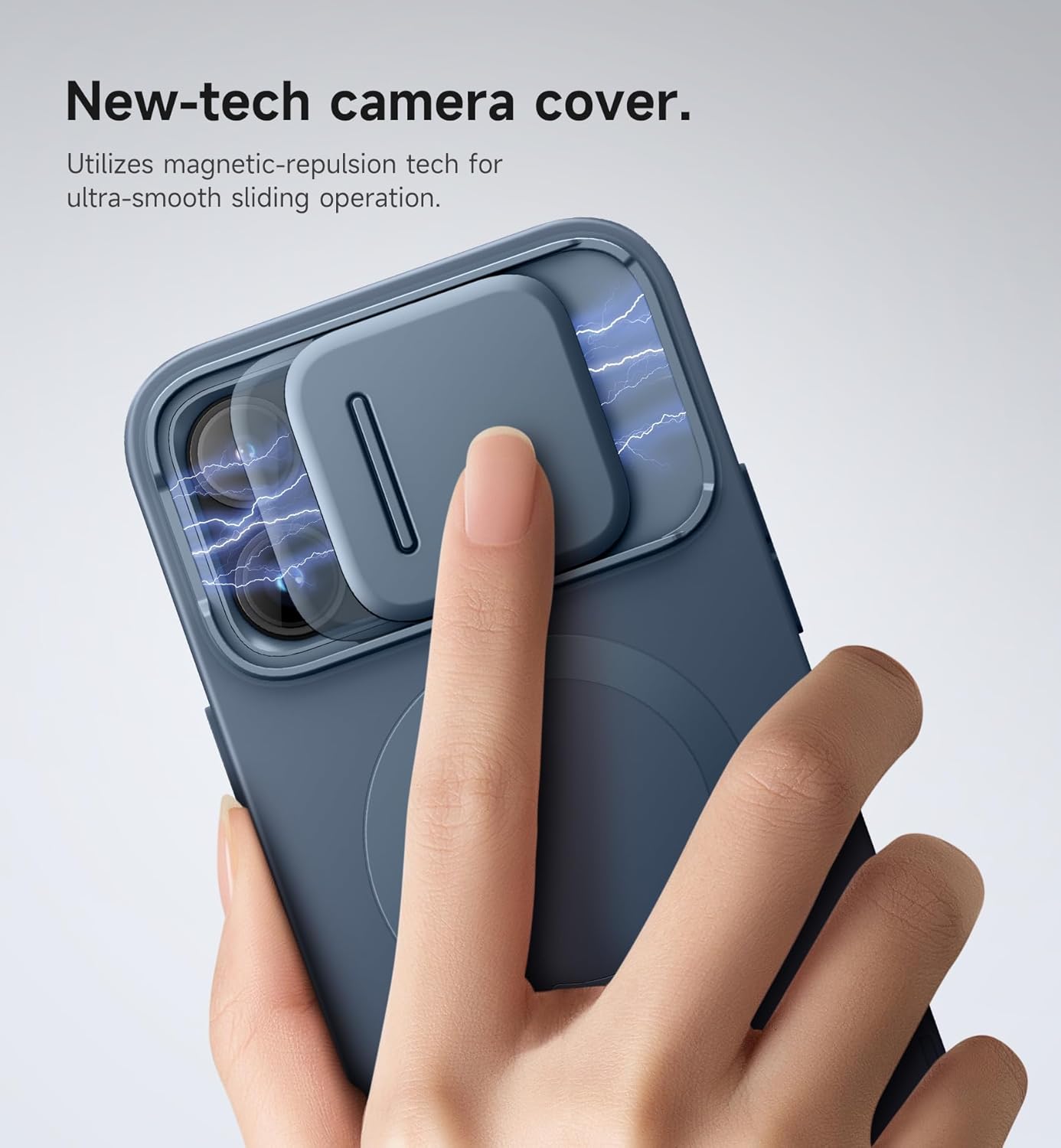 SURITCH for iPhone 14 Pro Max Case with Magnetic Camera Slide Cover and Adjustable Kickstand