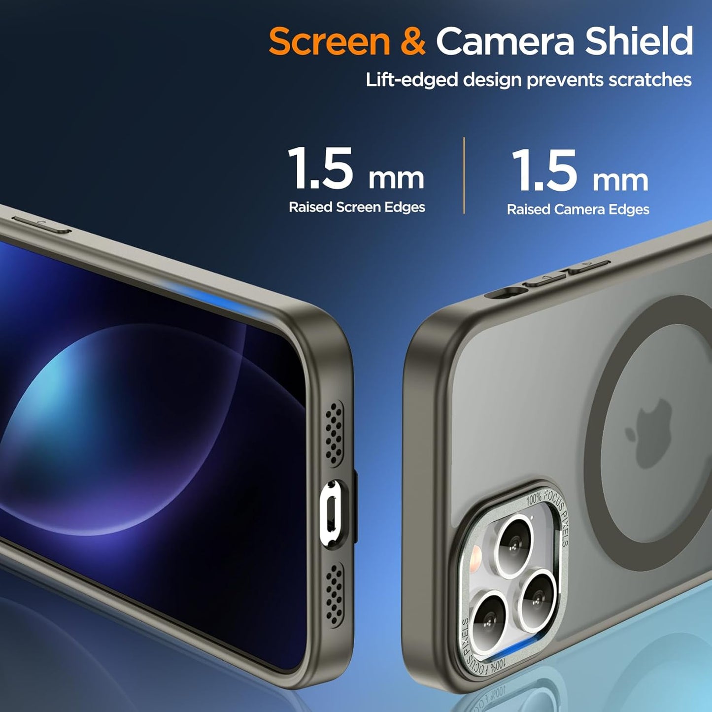 for iPhone 14 Pro Max Case with Kickstand, Compatible with MagSafe, [Invisible Stand] Anti-Slip Shockproof Military-Grade Protection, Magnetic Protective Phone Case for iPhone 14Pro Max, Gray