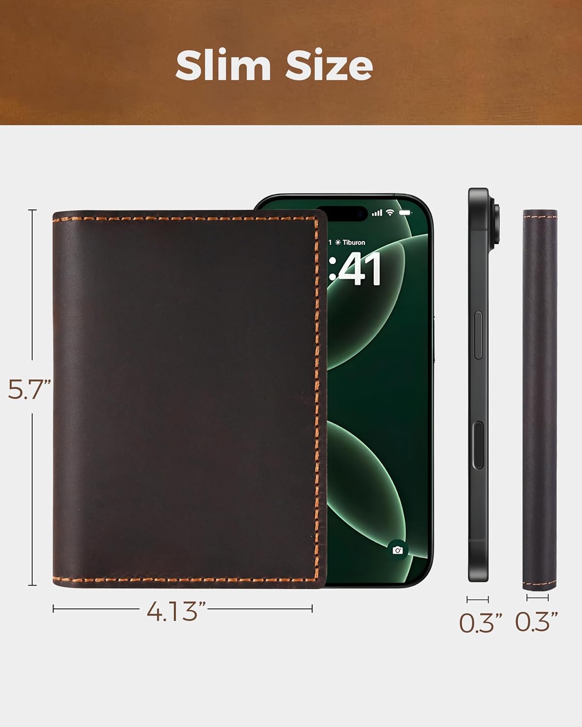 Passport Holder for Travel, Airtag Genuine Leather Passport Holder, Passport Cover Wallet Case for Women Men, Travel Essentials Gift, Coffee Brown