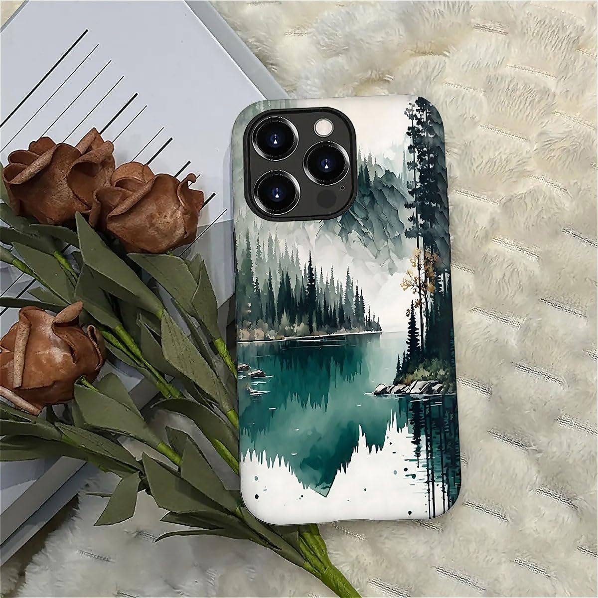 SEized Case Compatible with for iPhone 16 Pro,Mountain Forest Landscape Phone Case for Girl Women Boy Men,Durable Protection Phone Case for iPhone 16 Pro