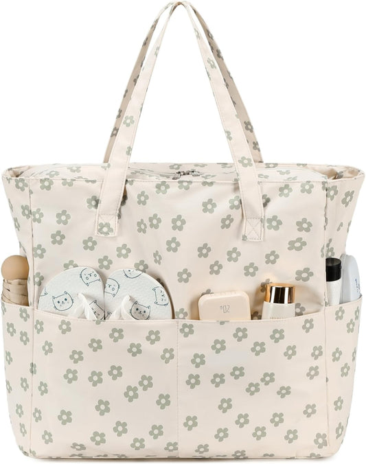 Bluboon Waterproof Beach Tote Pool Bags for Women Ladies Extra Large Carry On Bag With Wet Compartment for Weekender Travel