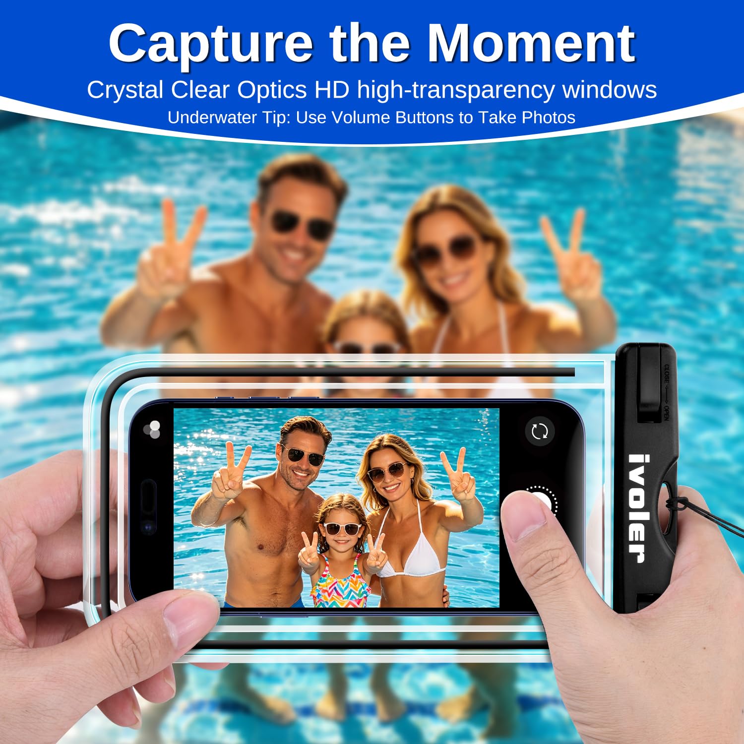 ivoler 2-Pack Waterproof Phone Pouch, Cell Phone Dry Bag for iPhone 17/16/15 Pro Max, Samsung