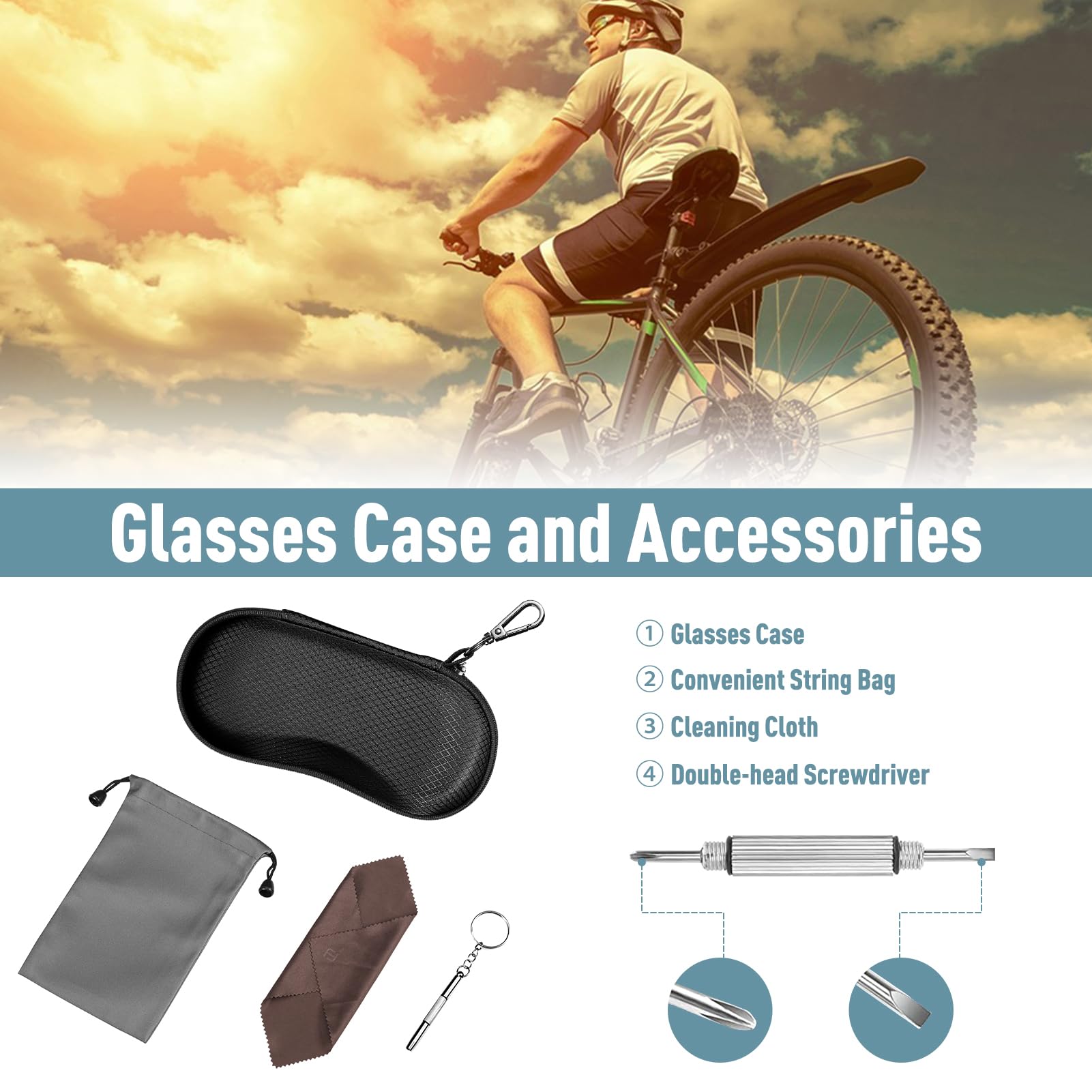 FINTIE Sunglasses Case, Hard EVA Shell Shockproof Sport Glasses Case with Metal Carabiner Travel