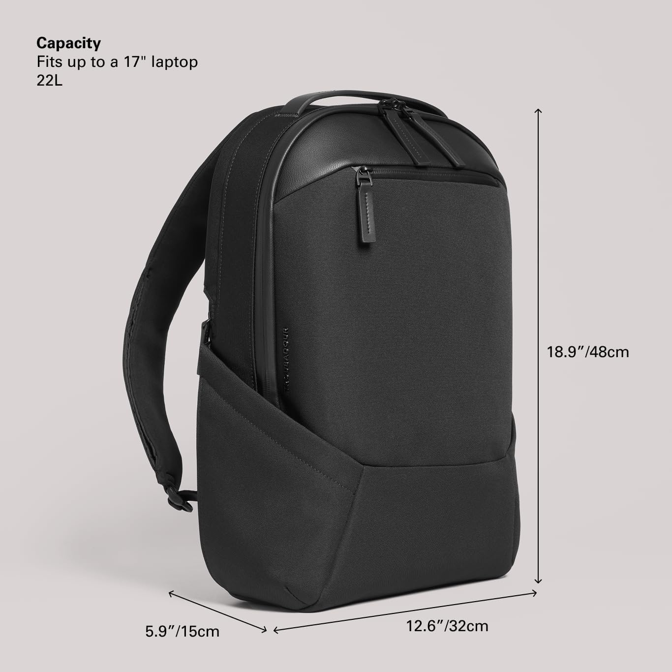 Troubadour Apex 3.0-22L Premium Laptop Backpack - Ergonomic & Water Resistant - Designed for Work and Travel - Black