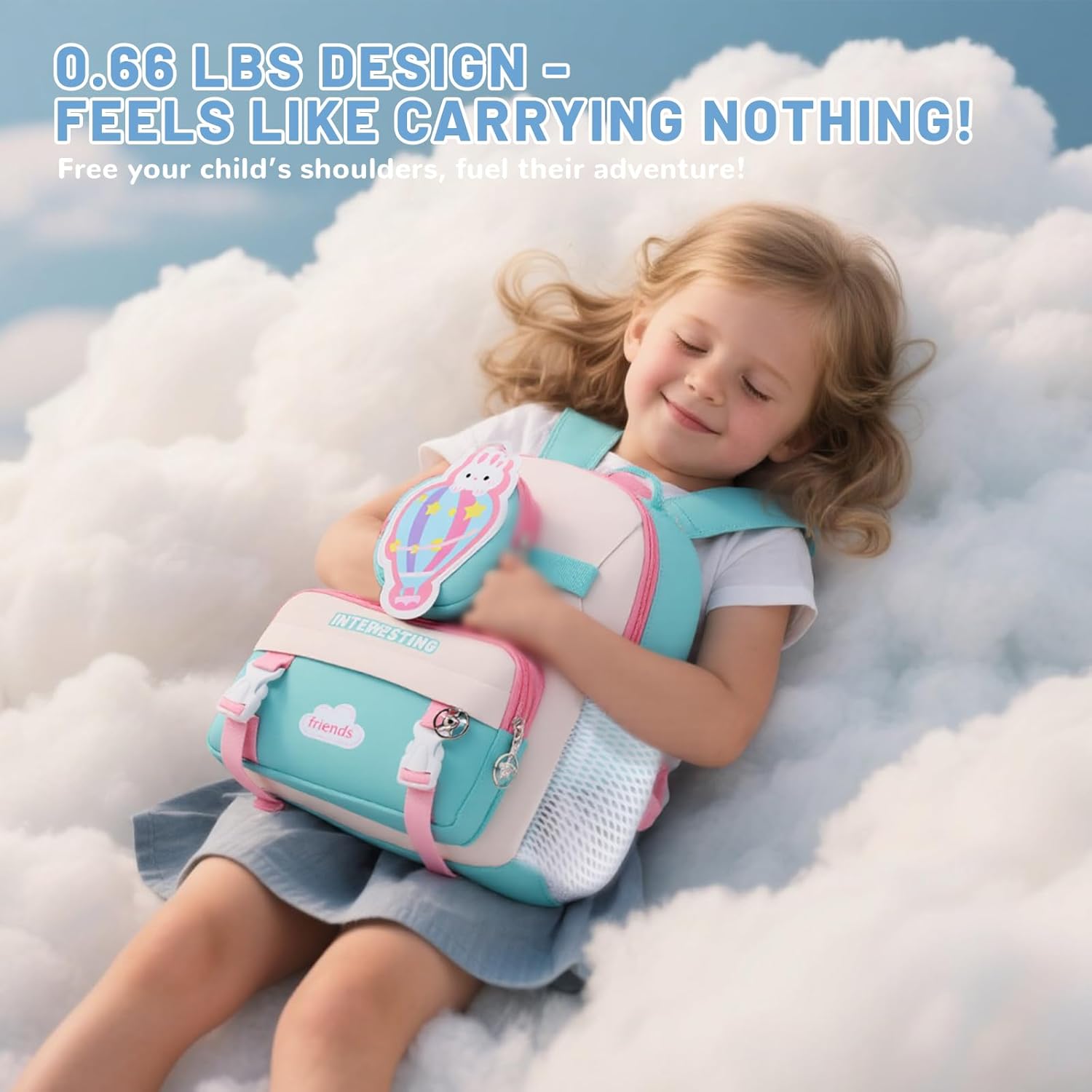Preschool Backpack Set for Boys Girls 2-in-1 Toddler Kids Backpack 12in with Detachable Waist Bag