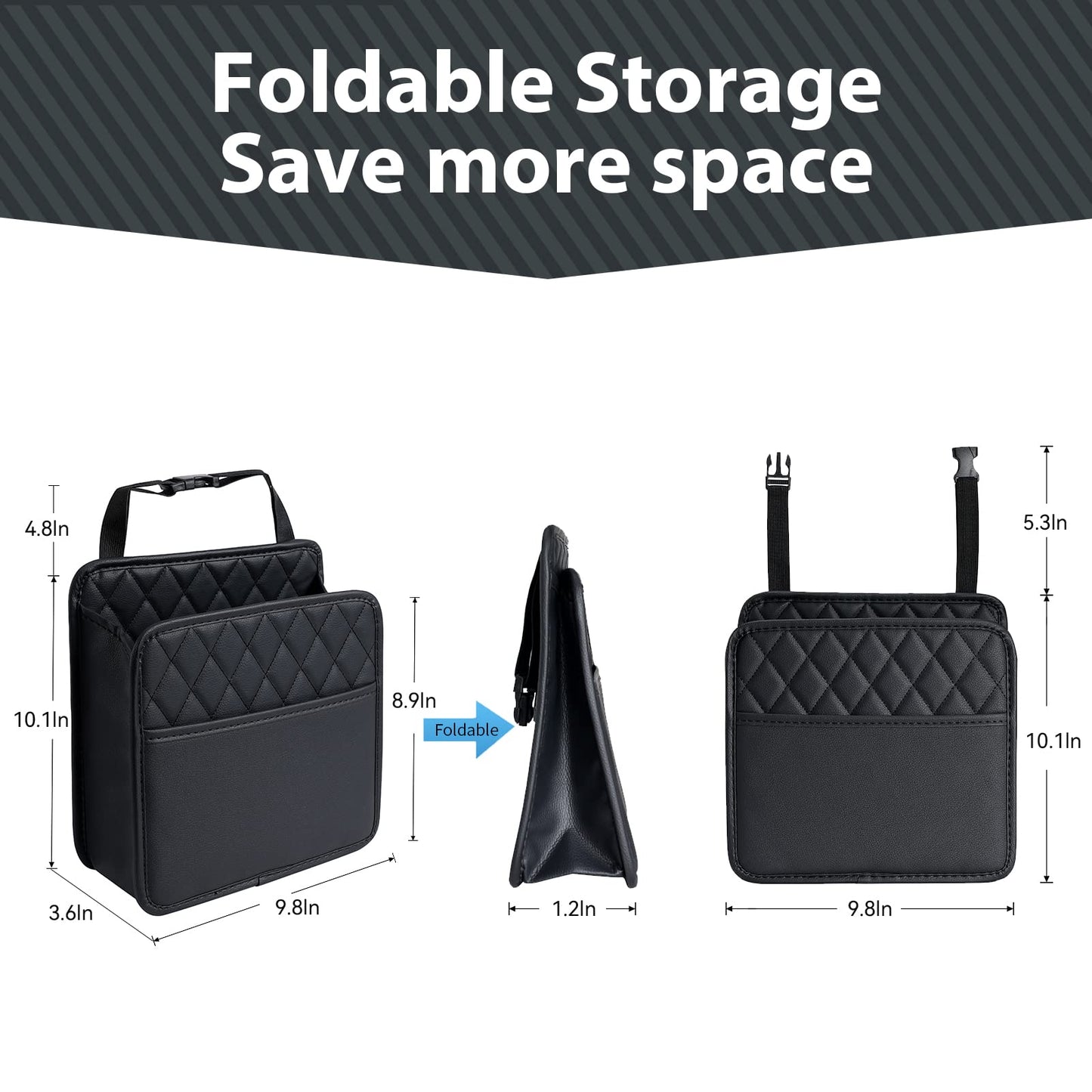 FrgKbTm Car Seat Back Hanging Bag Car Document Holder Multi-Pocket Bottle Bag Storage Box Organizer