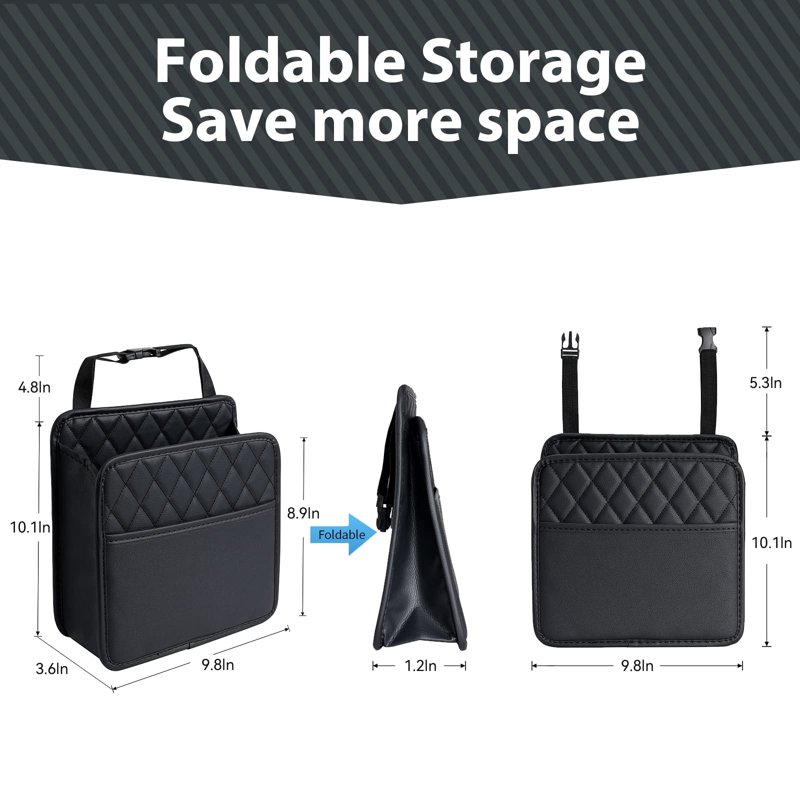 FrgKbTm Car Seat Back Hanging Bag Car Document Holder Multi-Pocket Bottle Bag Storage Box Organizer