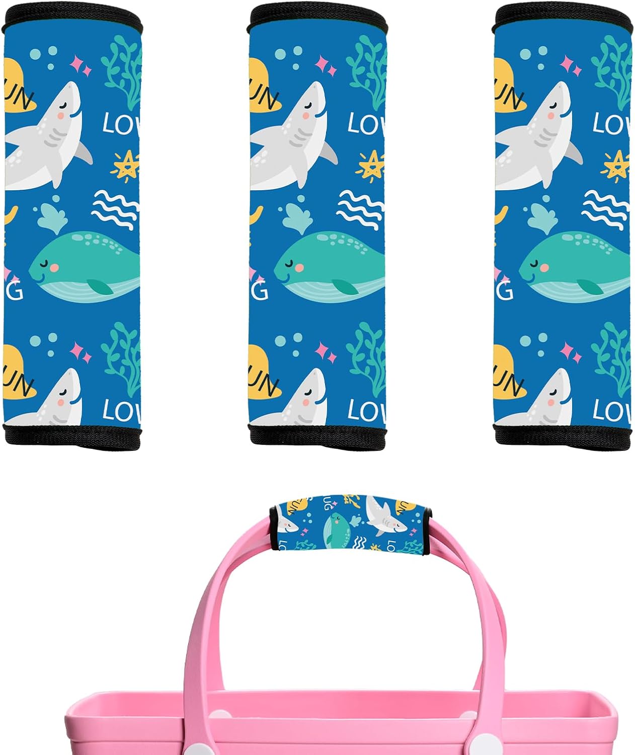Luggage Handle Wraps 3Pcs – Neoprene Bag Handle Wrap for Bogg, Luggage Identifiers for Suitcases Easy Identification, Stylish & Comfy Suitcase Handle Replacement Travel Accessories for Airport Y08