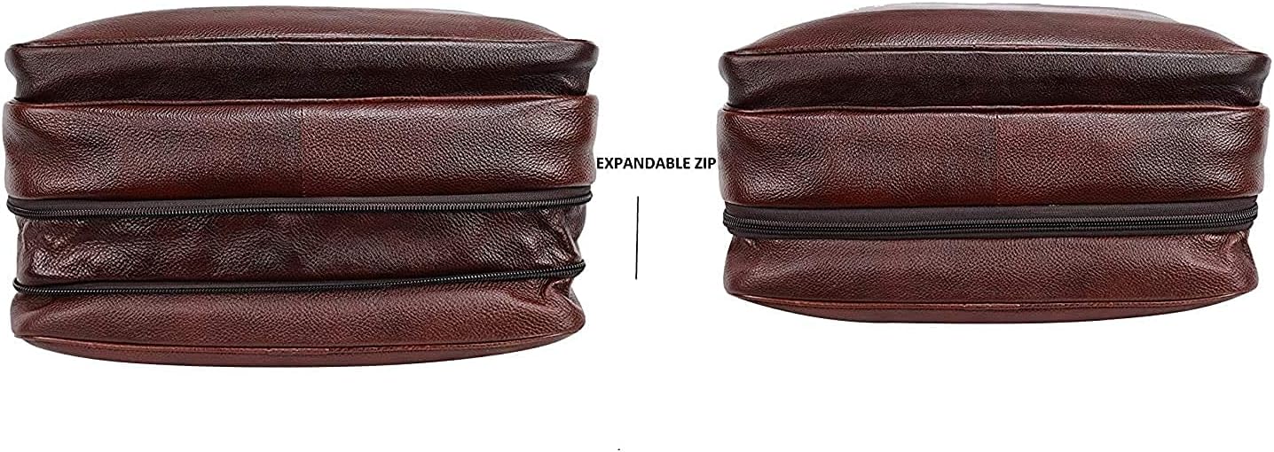 Full Grain Leather 16 Inch briefcases Laptop Messenger Bags for Men and Women Expandable Business Bag Leather Satchel Bags