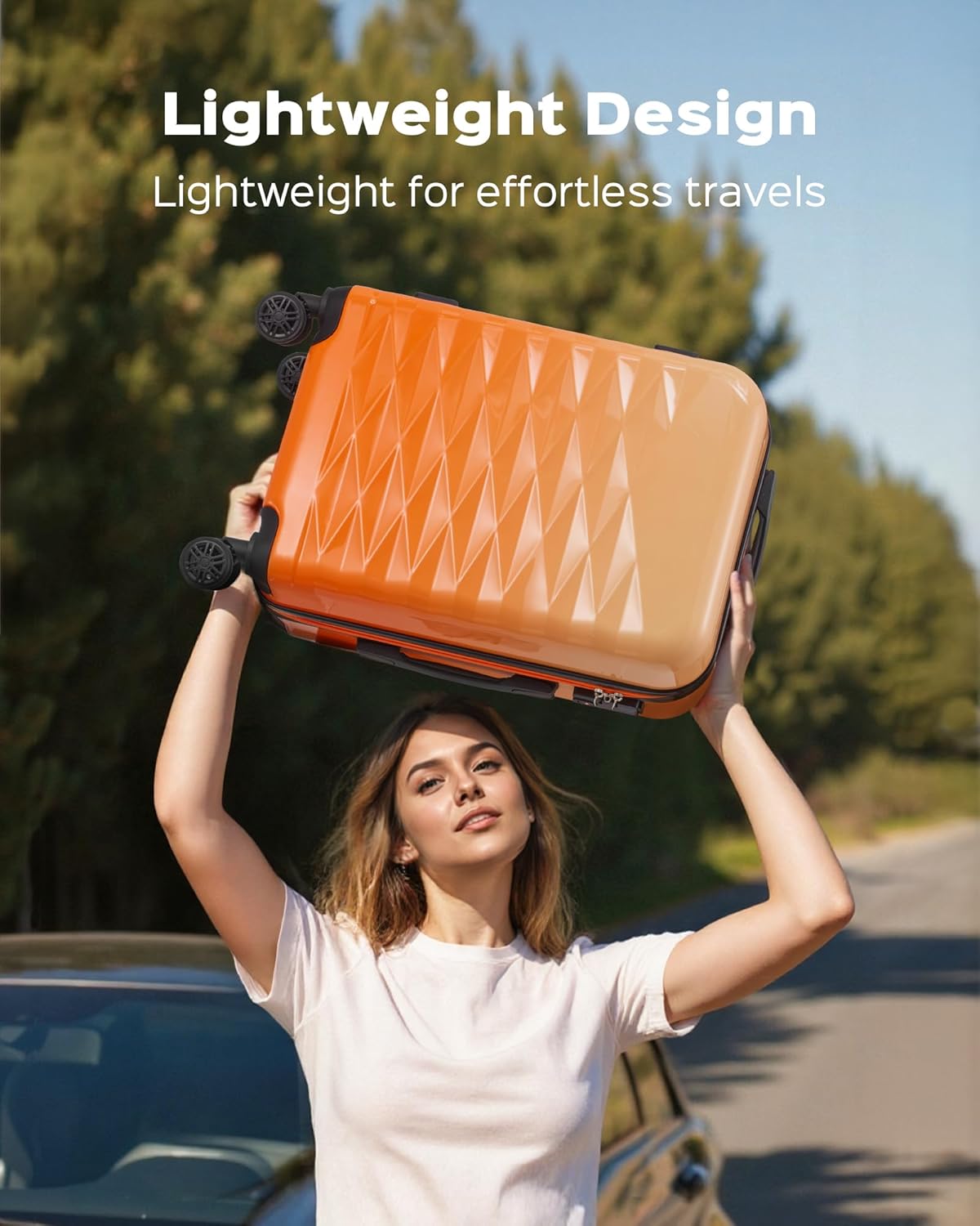 Suitour Luggage Set 3 piece,Hardside Lightweight Luggage with Spinner Wheels & TSA lock Suitcase Sets for Travel