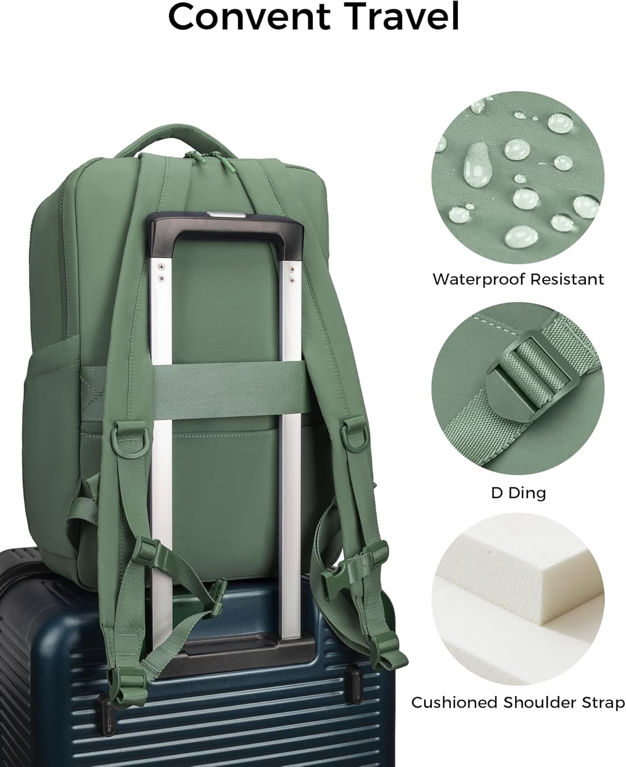 FODOKO Backpack for Work, Casual Backpack for Women Men Daypack Backpack for Travel College Bookbag